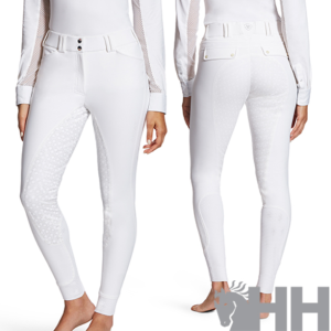 Calça ariat tri factor full seat mulher branco