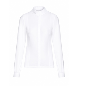 Women`polo manga comprida branco